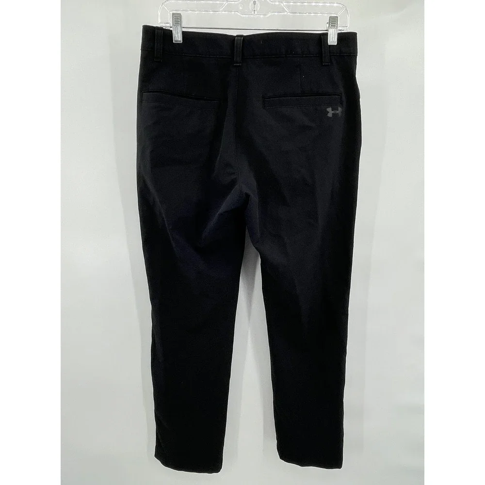 Under Armour Men's Black Golf Chino Pants Size 32x29 UA Performance Flat‎ Front